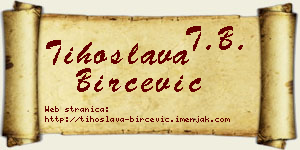 Tihoslava Birčević vizit kartica